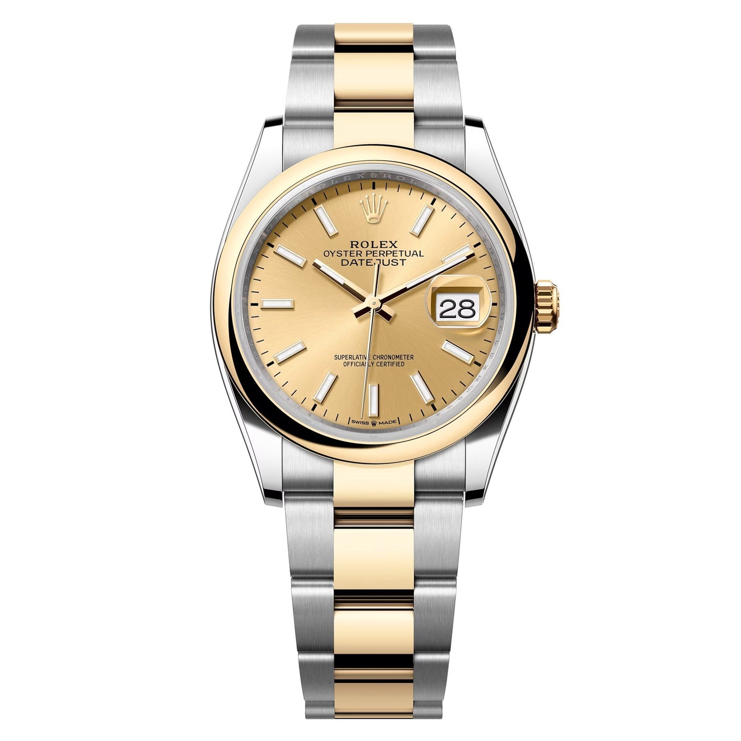 datejust 36 steel & yellow gold