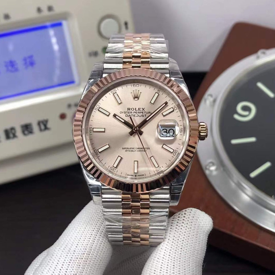 datejust 41 rose gold steel jubilee