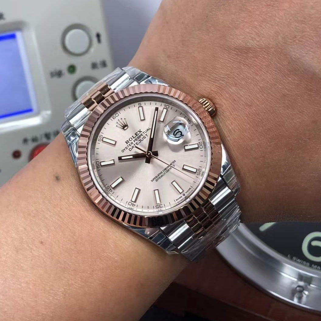 datejust 41 rose gold steel jubilee