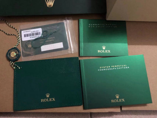 Rolex card and papers