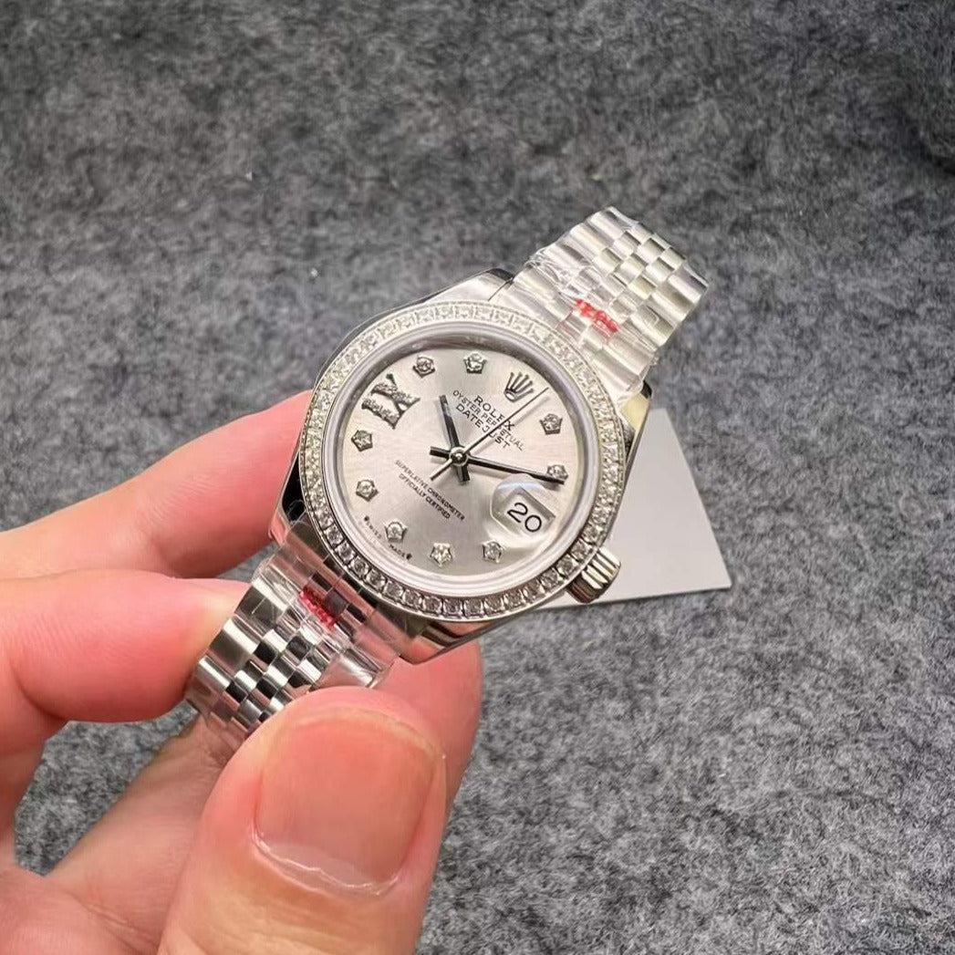 lady-datejust 28 steel and white gold