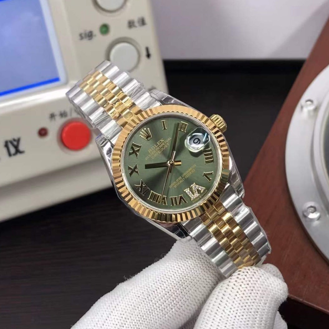 rolex datejust 31 gold bezel