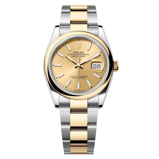 datejust 36 steel & yellow gold domed