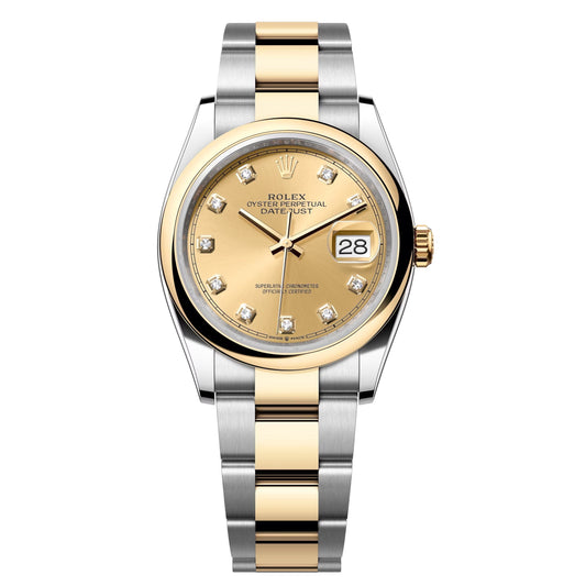 datejust 36 steel & yellow gold domed