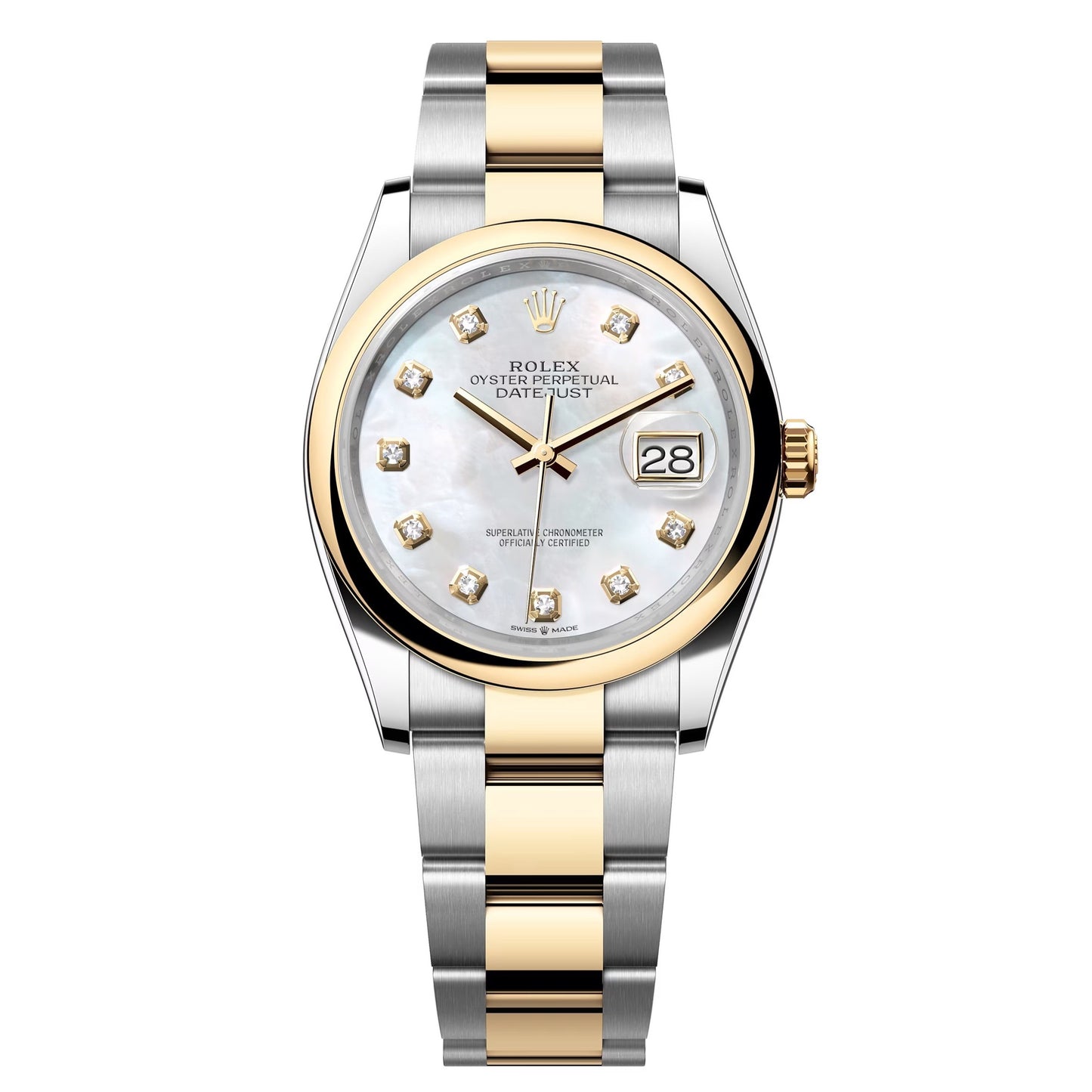 datejust 36 steel & yellow gold domed