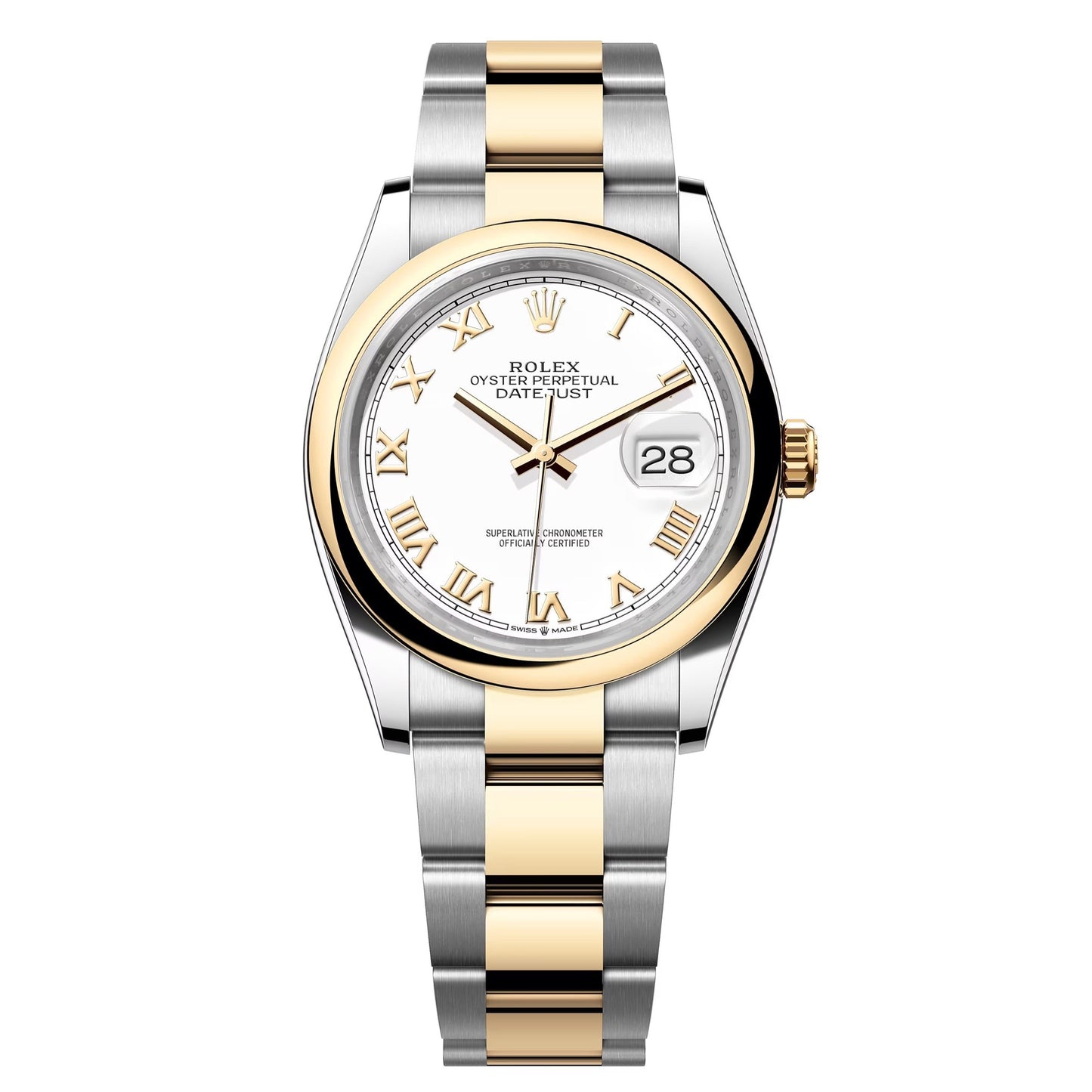 datejust 36 steel & yellow gold domed