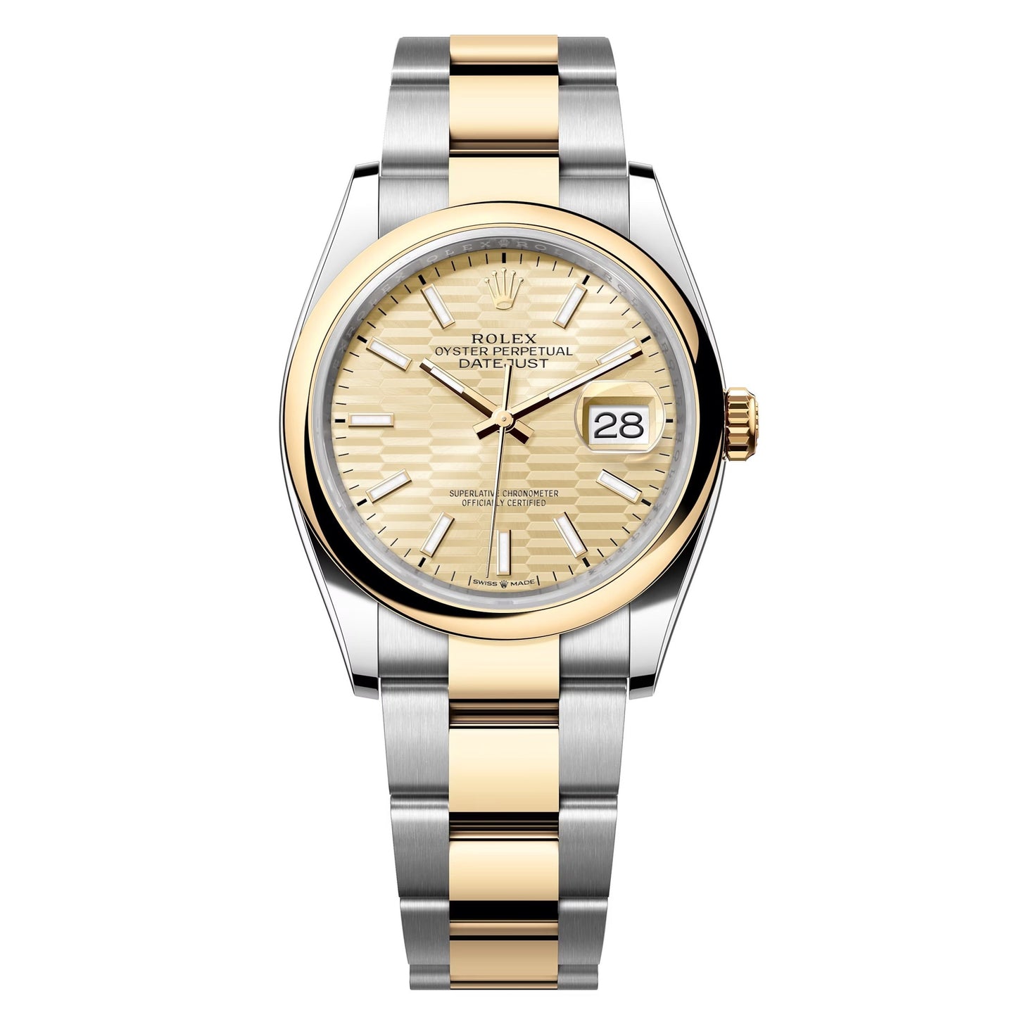 datejust 36 steel & yellow gold domed