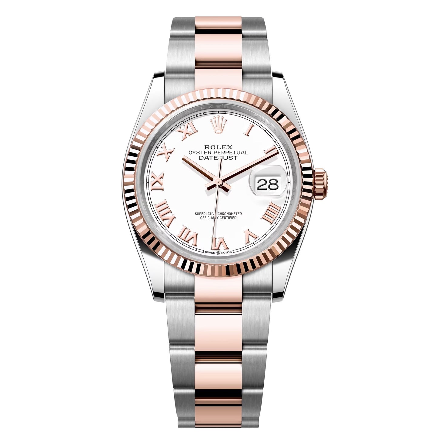 datejust 36 steel & rose gold