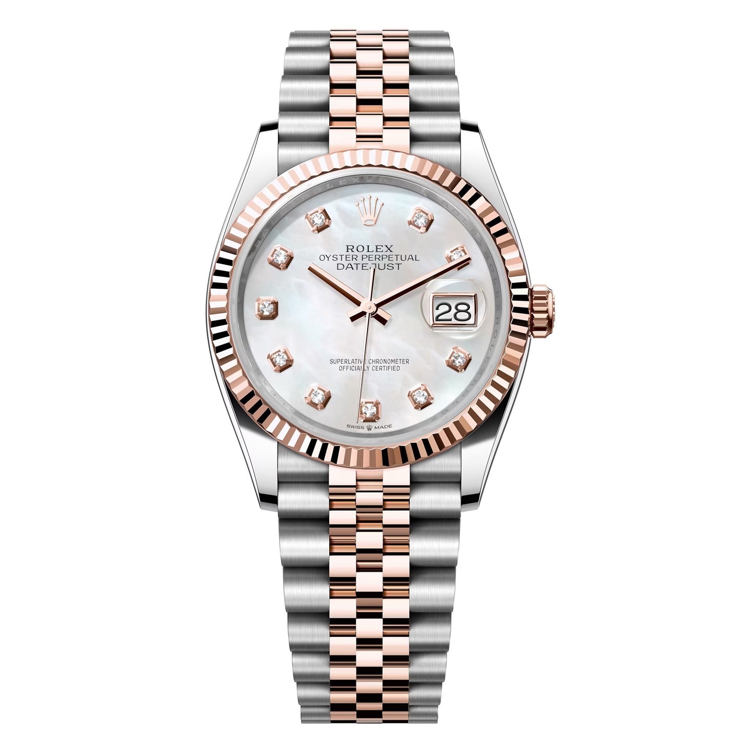 datejust 36 steel & rose gold jubilee