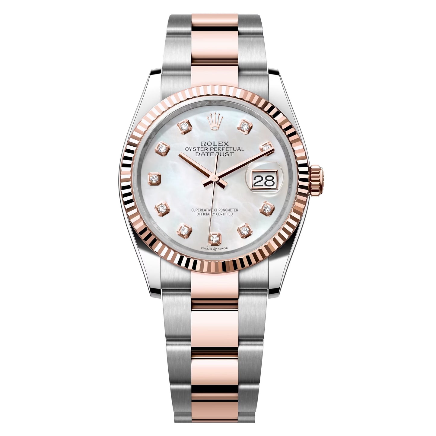 datejust 36 steel & rose gold