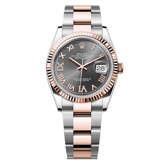 datejust 36 steel & rose gold