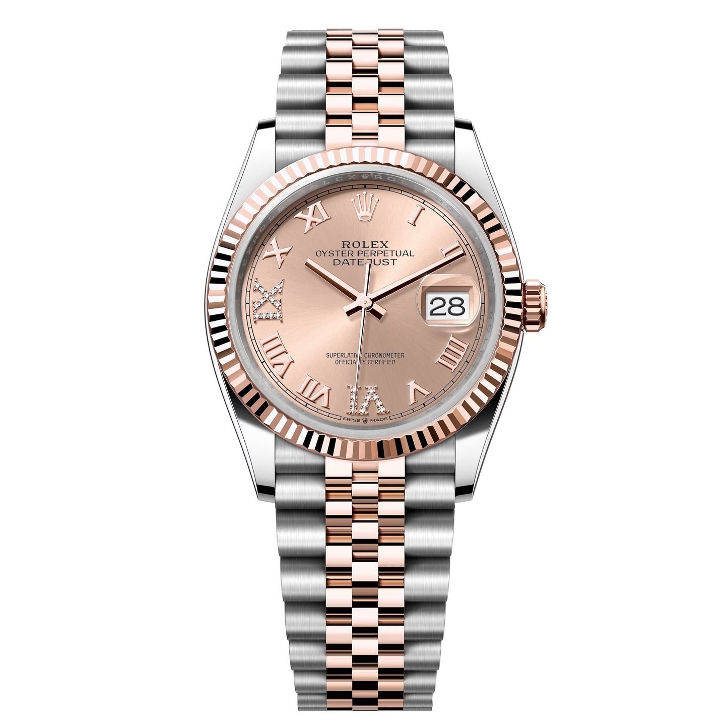 datejust 36 steel & rose gold jubilee