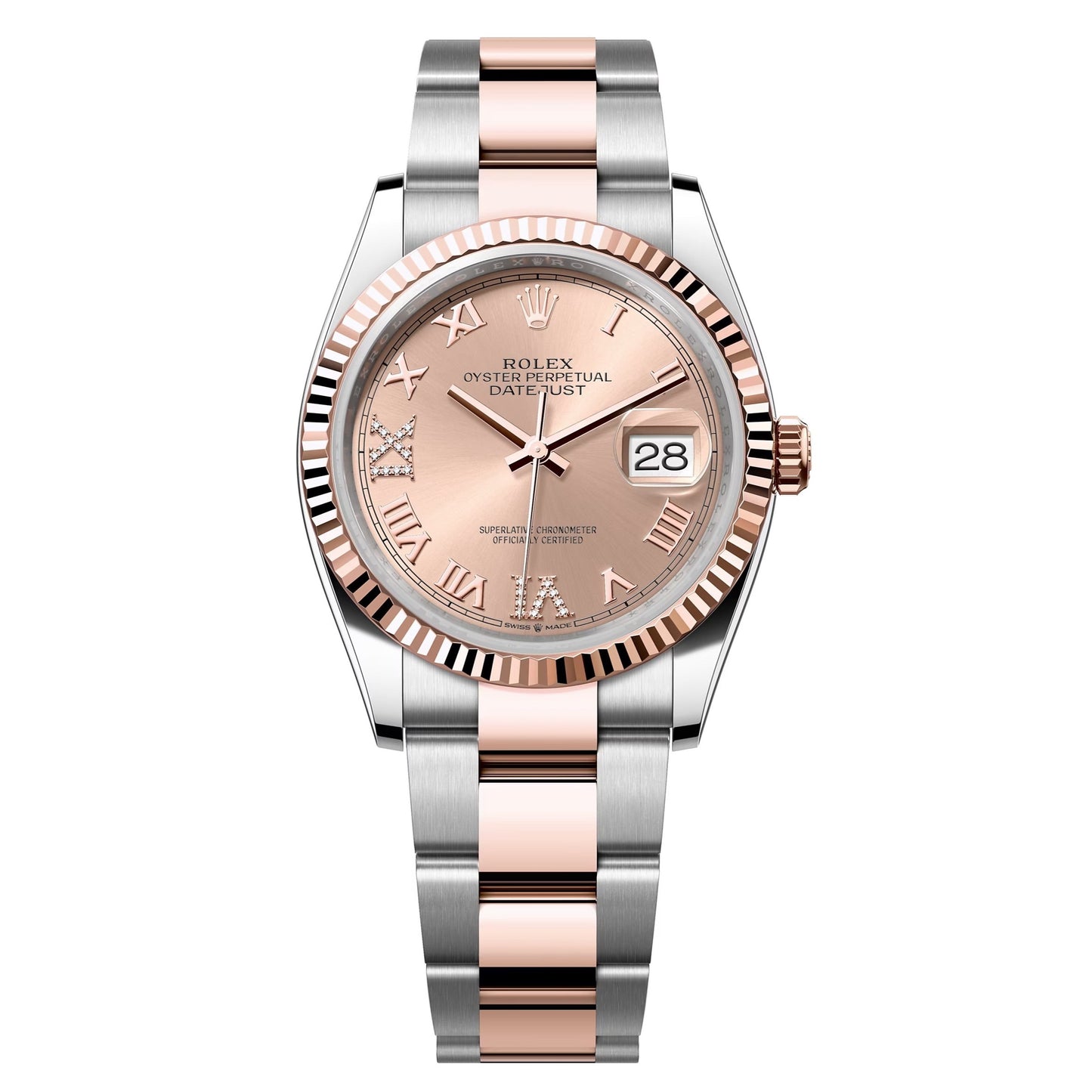 datejust 36 steel & rose gold