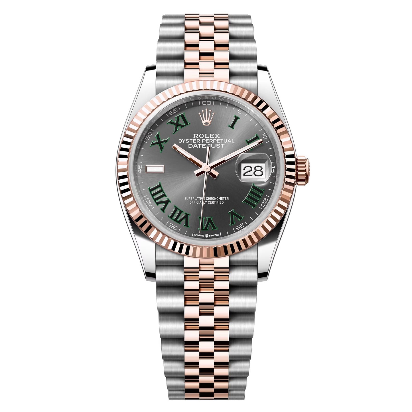 datejust 36 steel & rose gold jubilee