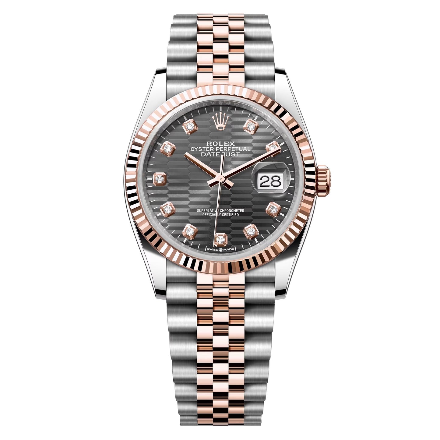 datejust 36 steel & rose gold jubilee