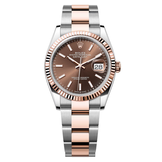 datejust 36 steel & rose gold