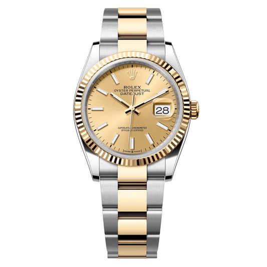 rolex datejust 36 steel&yellow gold