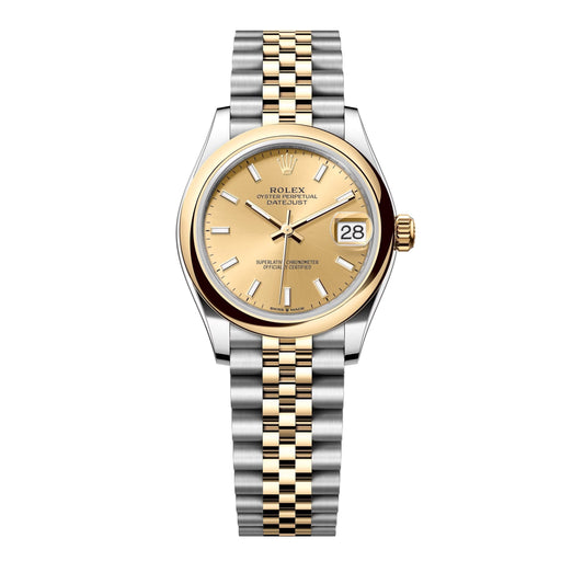 rolex datejust 31 steel and yellow gold