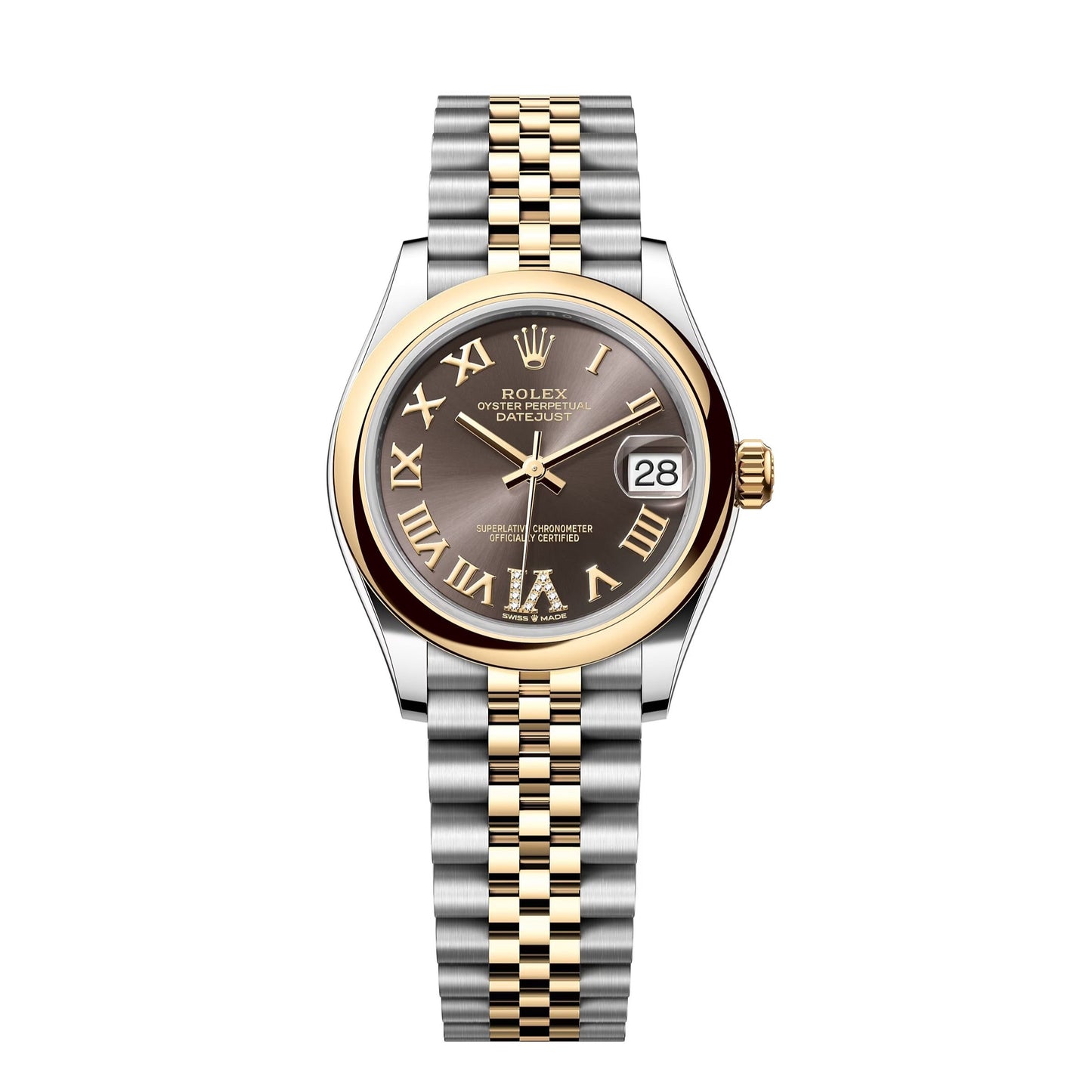 rolex datejust 31 steel and yellow gold