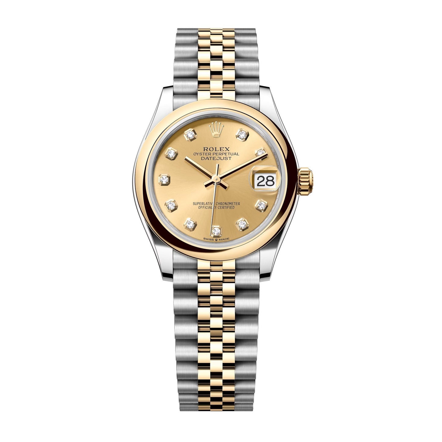 rolex datejust 31 steel and yellow gold