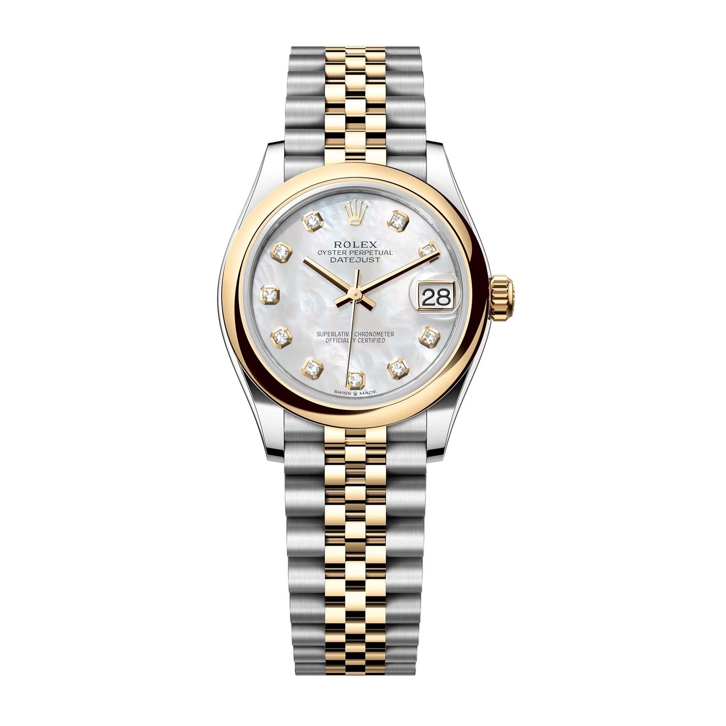 rolex datejust 31 steel and yellow gold