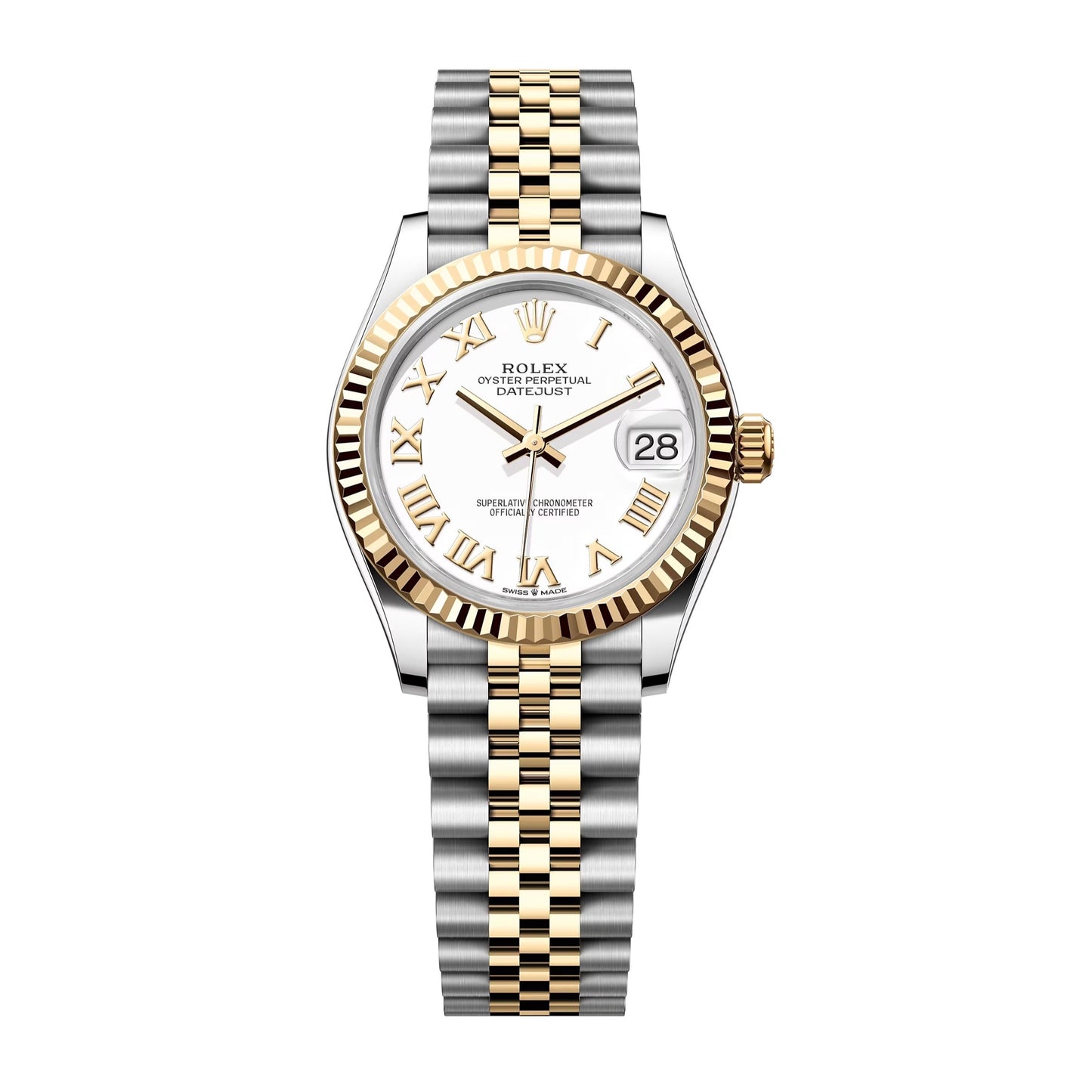 rolex datejust 31 gold bezel