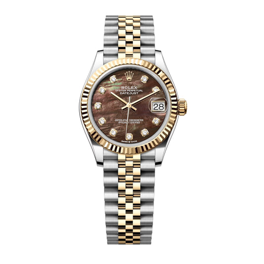 rolex datejust 31 gold bezel