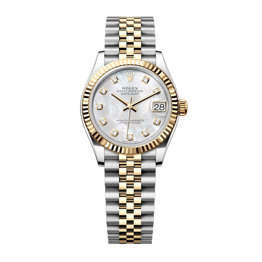 rolex datejust 31 gold bezel