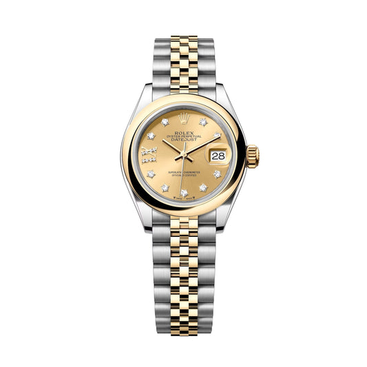 lady-datejust 28 steel and white gold