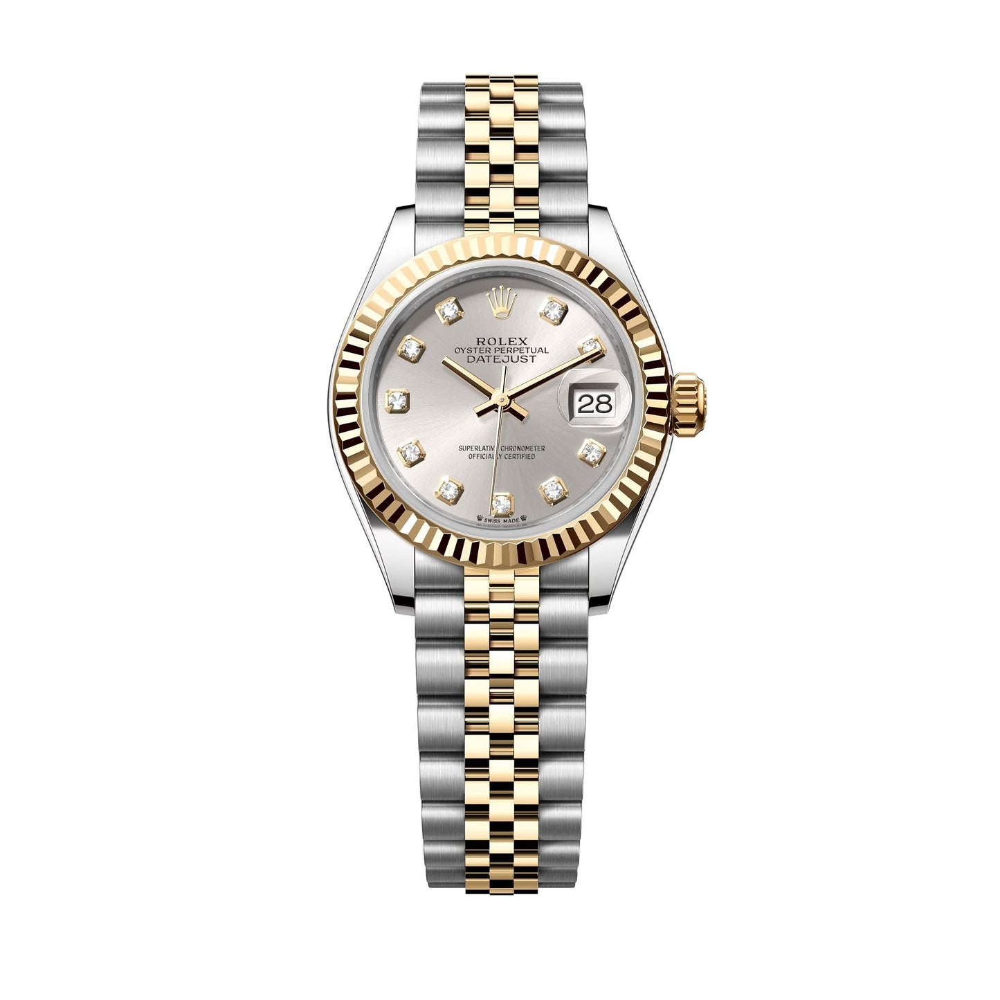 lady-datejust 28 steel and white gold