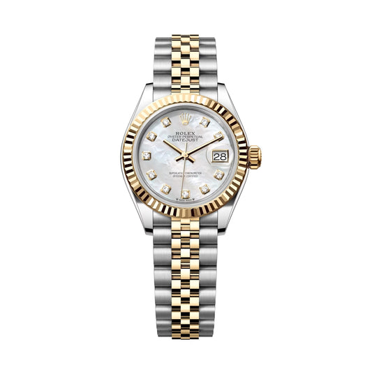 lady-datejust 28 steel and white gold