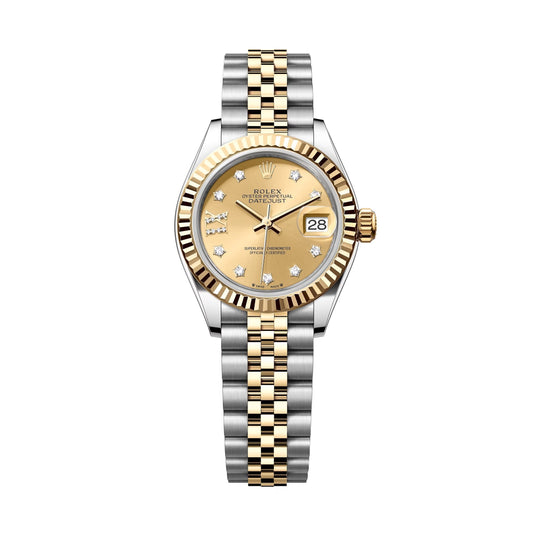 lady-datejust 28 steel and white gold