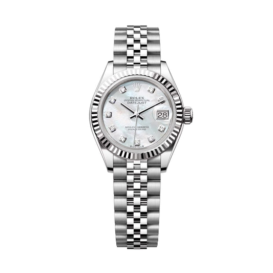 lady-datejust 28 steel and white gold