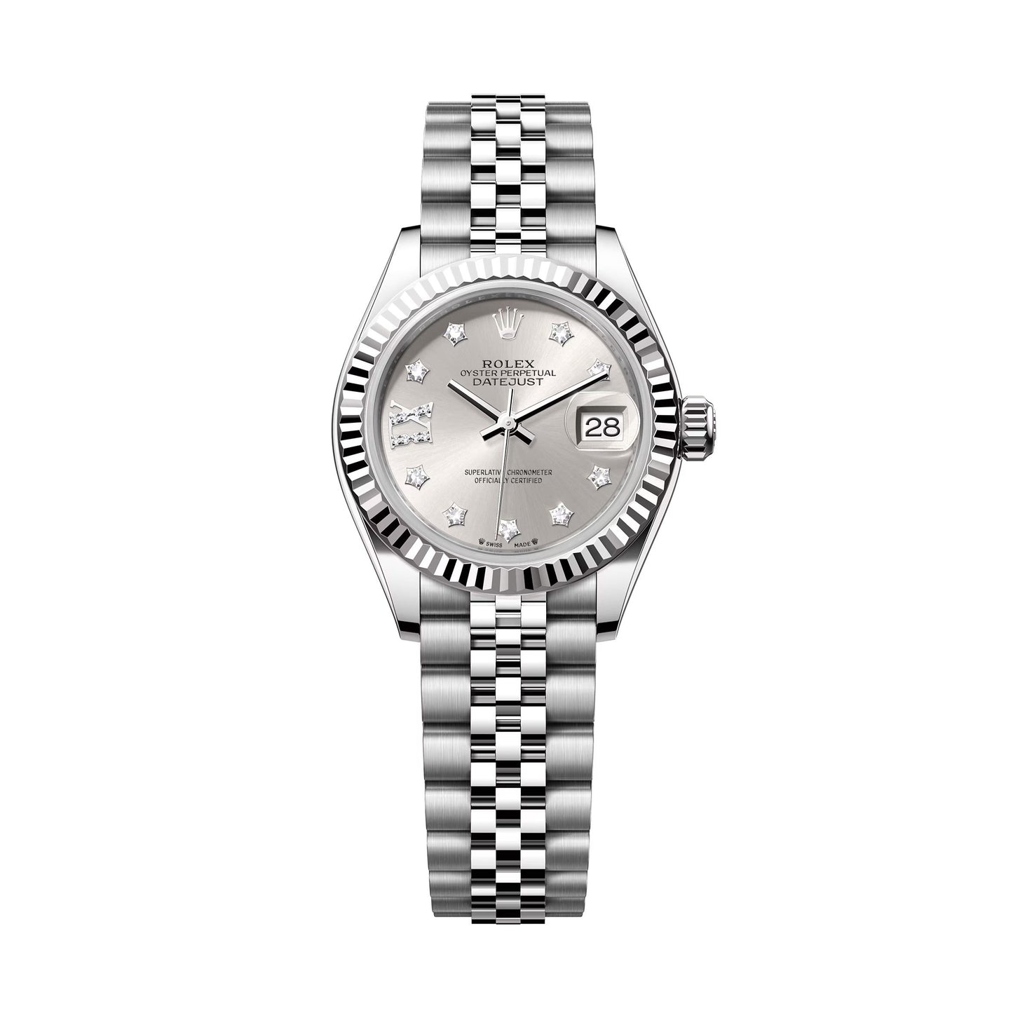 lady-datejust 28 steel and white gold