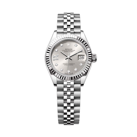 lady-datejust 28 steel and white gold