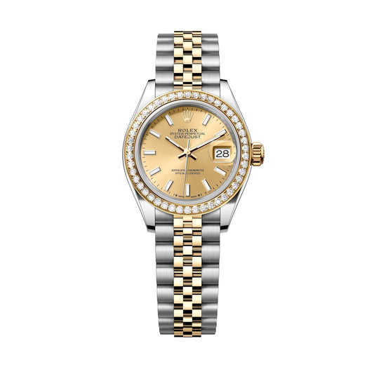 lady-datejust 28 steel and white gold