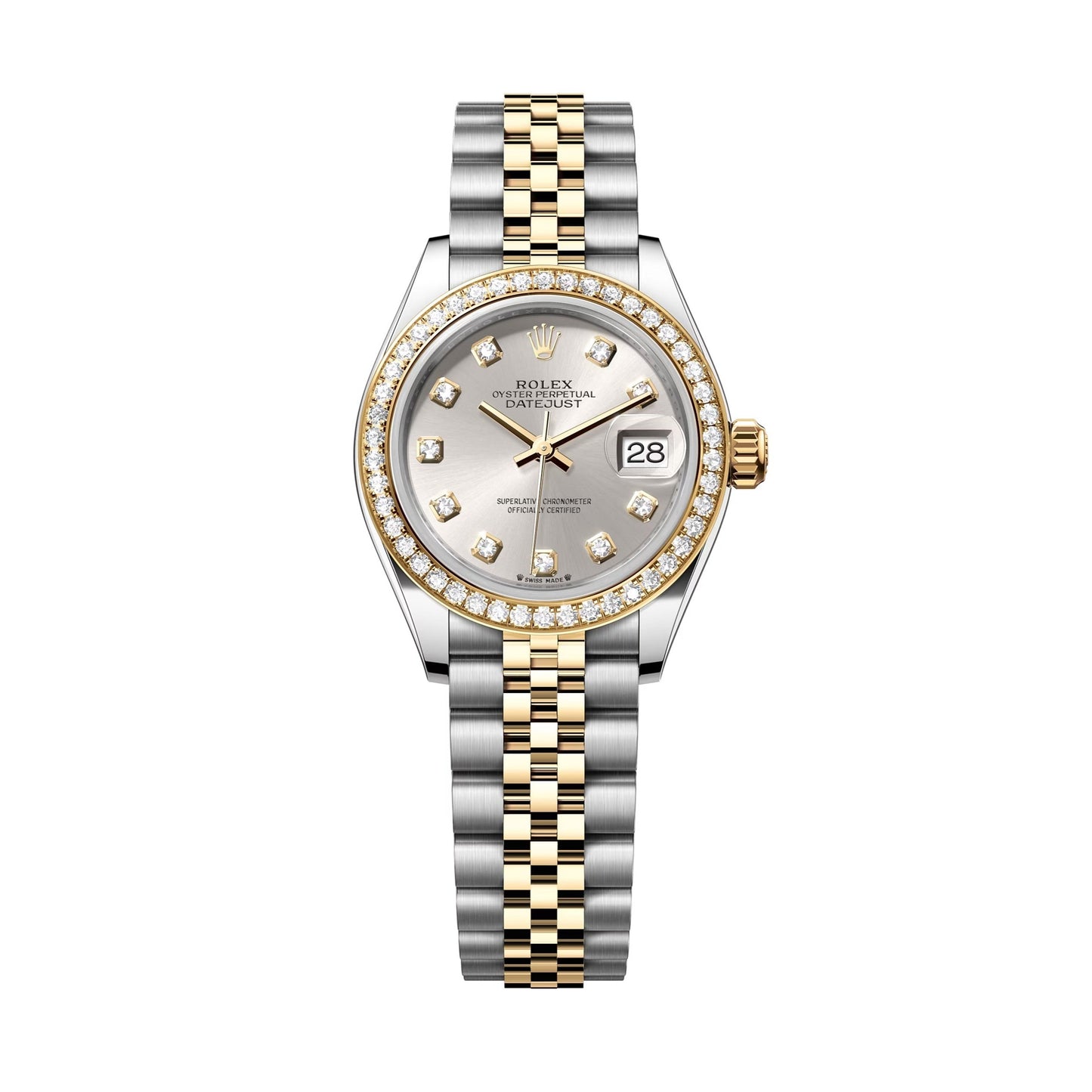 lady-datejust 28 steel and white gold