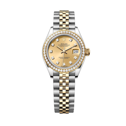 lady-datejust 28 steel and white gold