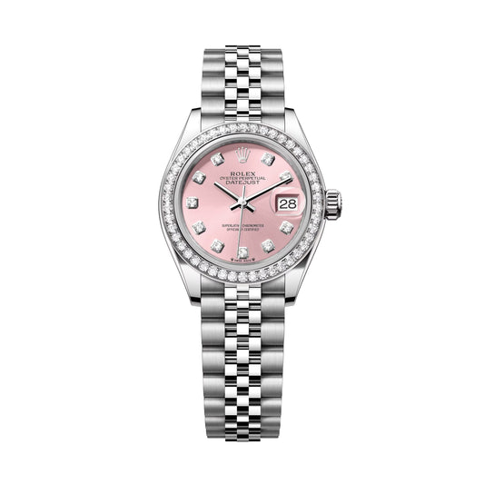 lady-datejust 28 steel and white gold