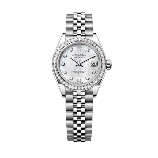 lady-datejust 28 steel and white gold